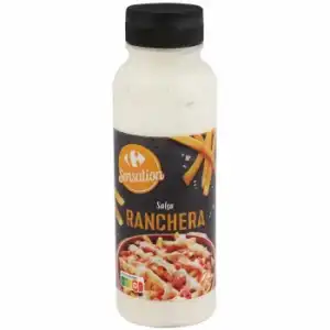 Salsa ranchera Sensation Carreofur sin gluten bote 300 g.