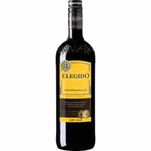 Vino tinto tempranillo Elegido 1 l.