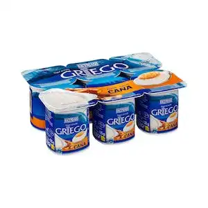 Yogur griego natural Hacendado con azúcar de caña 6 ud. X 0.125 kg