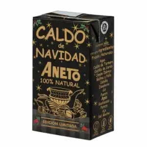 Caldo natural de Navidad Aneto sin gluten y sin lactosa brik 1 l.