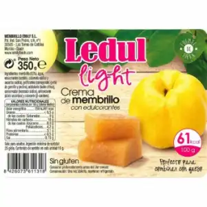 Crema de membrillo con edulcorantes Ledul 350 g.