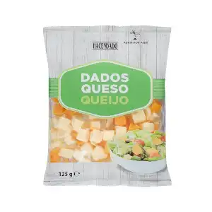 Dados de queso curado y cheddar Hacendado Paquete 0.125 kg