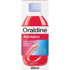 Enjuague bucal antiséptico Oraldine 200 ml.