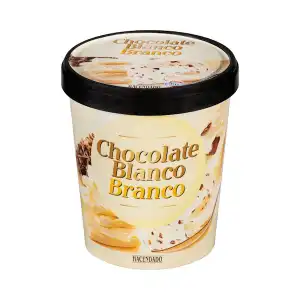 Helado chocolate blanco Hacendado Bote 500 ml