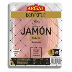 Jamón asado selección en lonchas Argal Bonnatur sin gluten y sin lactosa 125 g.