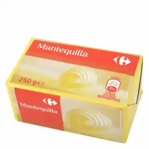 Mantequilla pastilla sin sal Carrefour 250 g.