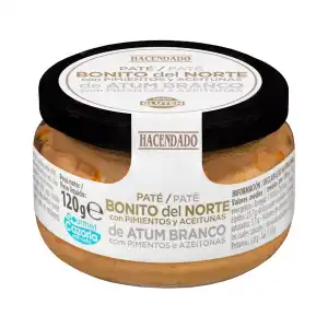 Paté con bonito del norte, pimientos y aceitunas Hacendado Tarro 0.12 kg