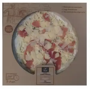 Pizza italiana jamón trufada Carrefour 400 g