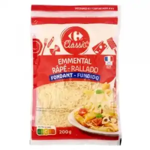 Queso rallado emmental Carrefour Classic 200 g.