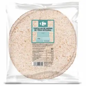 Tortillas de harina de trigo integral Carrefour 320 g