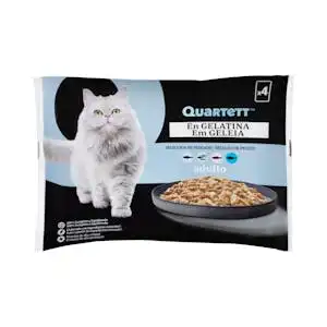 Gelatina gato adulto selección de pescado Quartett Paquete 0.34 kg