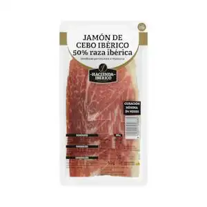 Jamón de cebo ibérico 50% raza ibérica La Hacienda del Ibérico lonchas