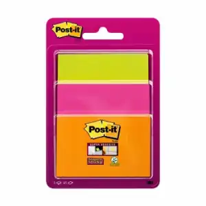 Pack de 3 Blocs de Notas Super Sticky Post-it