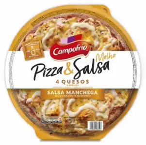 Pizza 4 quesos con salsa manchega Pizza & Salsa Campofrío 365 g.