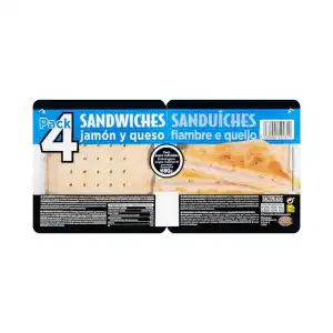 Sándwiches jamón y queso Hacendado Paquete 0.48 kg