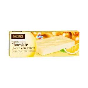 Turrón de chocolate blanco con limón Hacendado Tableta 0.15 kg