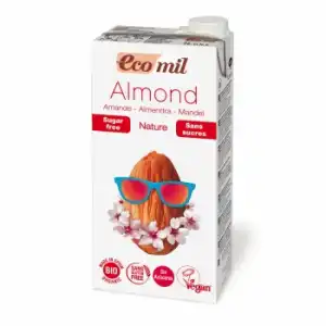 Bebida de almendra sin azúcar EcoMil sin gluten brik 1 l.