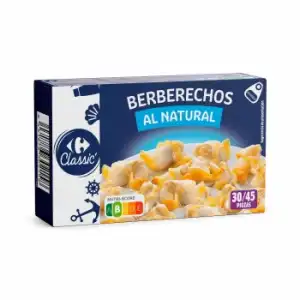 Berberechos al natural 35/45 Classic Carrefour 63 g.