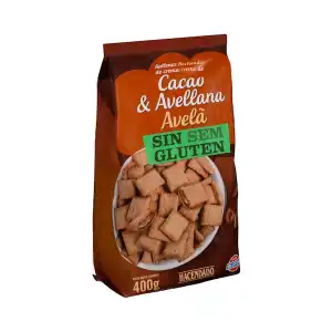 Cereales rellenos de crema de cacao y avellana Hacendado sin gluten Paquete 0.4 kg