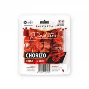 Chorizo de León en taquitos Palcarsa sin gluten y sin lactosa 70 g