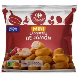 Croquetas mini de jamón Carrefour 500 g.