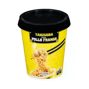 Fideos orientales Yakisoba sabor pollo Hacendado Vaso 0.08 kg
