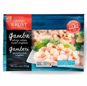 Gamba pelada cruda congelada Grand Krust 300 g.