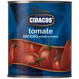 Tomate entero Cidacos 480 g.