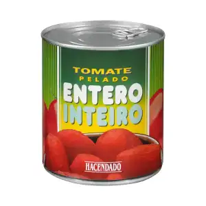 Tomate entero pelado Hacendado Bote 0.8 kg