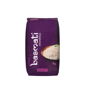 Arroz basmati aromático Hacendado Paquete 1 kg