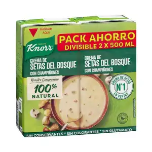 Crema de setas del bosque Knorr con champiñones 2 bricks X 500 ml