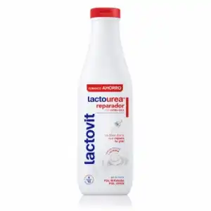 Gel de ducha reparador lactourea para piel muy seca Lactovit 750 ml.