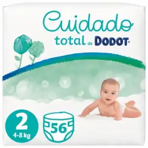 Pañales Dodot Cuidado Total T2 (4-8 kg) 56 ud.