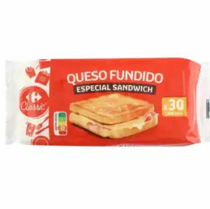 Queso Fundido en Lonchas Carrefour 555 g.