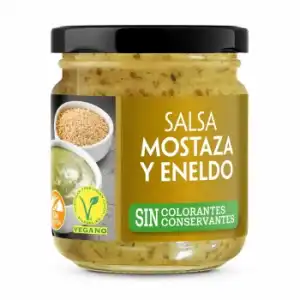 Salsa de mostaza y eneldo Extra Carrefour sin gluten 200 g.