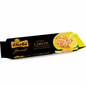 Galletas cookies de limón con chocolate blanco Florbú 120 g.