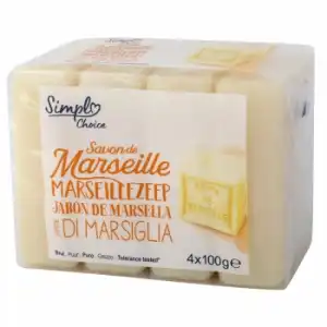 Jabón de manos de marsella en pastilla Simpl Choice 4 ud.