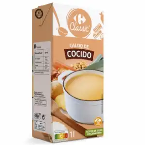 Caldo de cocido Carrefour sin gluten 1 l.