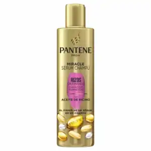 Champú Miracle Sérum Rizos Definidos con aceite de ricino para ondas encrespadas y rebeldes Pantene Pro-V 225 ml.