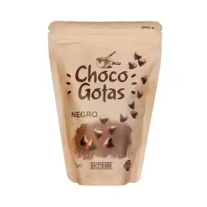 Gotas de chocolate negro para fundir Hacendado Paquete 0.25 kg