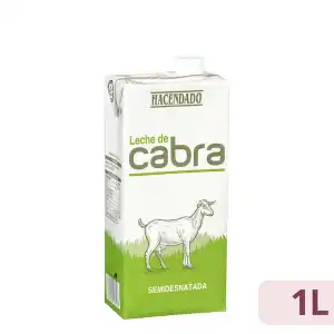 Leche semidesnatada de cabra Hacendado Brick 1 L