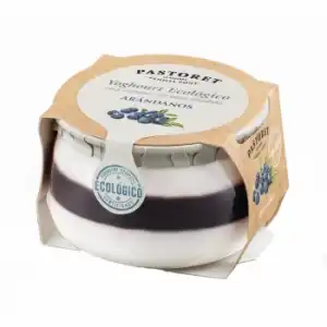 Yogur de arándanos ecológico Pastoret sin gluten 135 g.