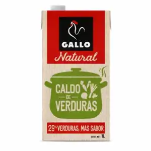 Caldo natural de verduras Gallo sin gluten y sin lactosa brik 1 l.