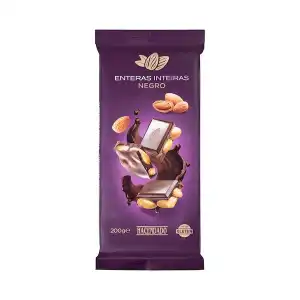 Chocolate negro extrafino Hacendado con almendras enteras Tableta 0.2 kg