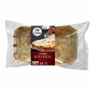 Lasaña boloñesa Carrefour Extra 350 g.