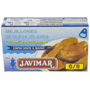 Mejillones fritos en escabeche 6/8 Javimar 47 g.