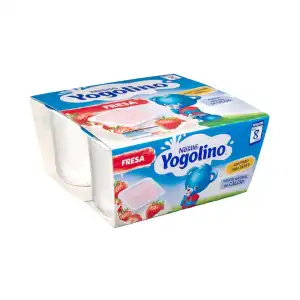 Postre lácteo infantil de fresa Yogolino +8 meses 4 ud. X 0.1 kg
