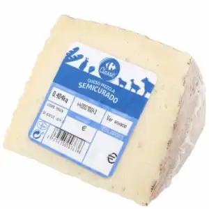 Queso de Mezcla Semicurado Carrefour Classic cuña de 500 g aprox