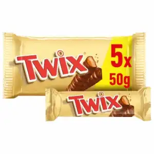 Barritas de chocolate con leche, galleta y caramelo Twix 5 ud.