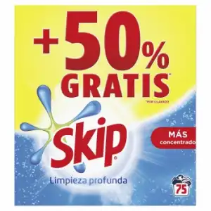 Detergente en polvo limpieza profunda Skip 75 lavados